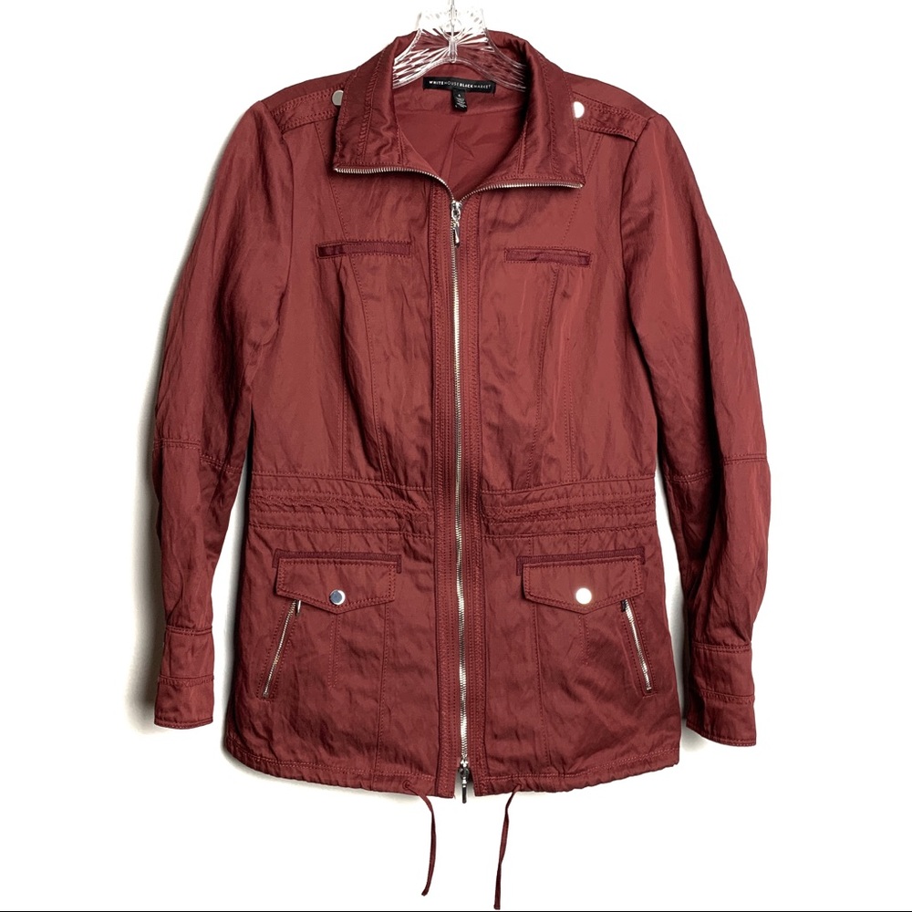 WHBM New Label Dark Red Zip Jacket Sz 4 B-57